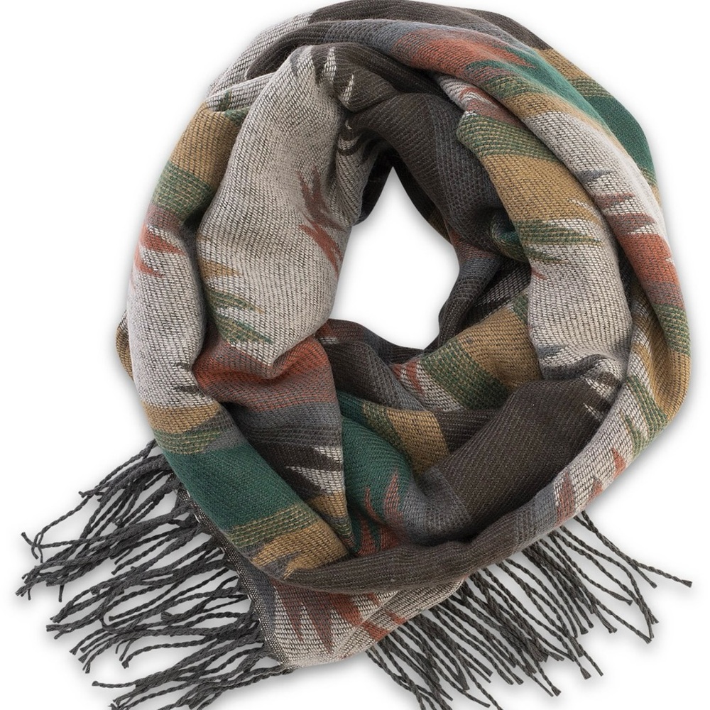 Pistil Mattea Scarf in Olive Knit Shawl Wrap Southwestern Boho